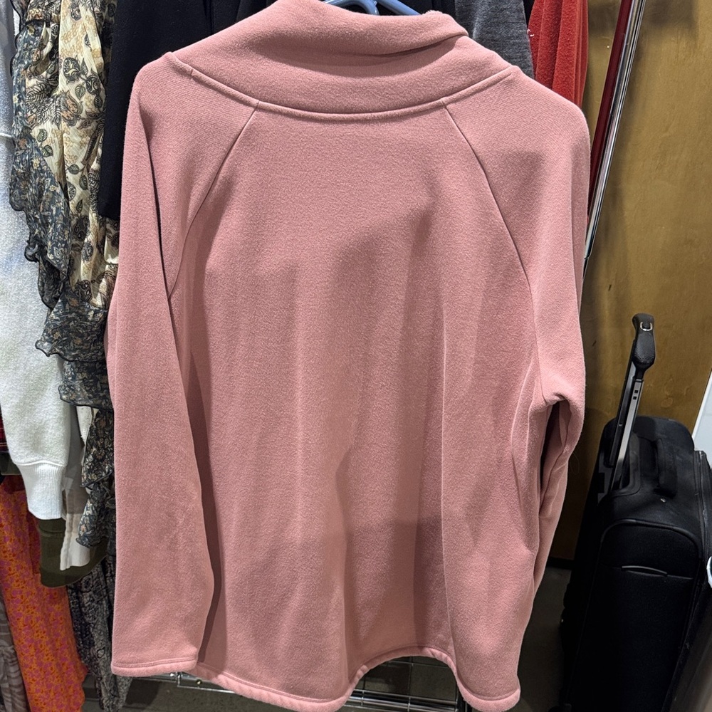 Athleta Soft Pink Fleece pullover XL - Picture 6 of 6